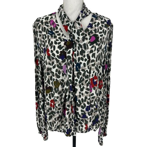 Ted Baker Charia Wilderness Tie Neck Blouse - Picture 6 of 13